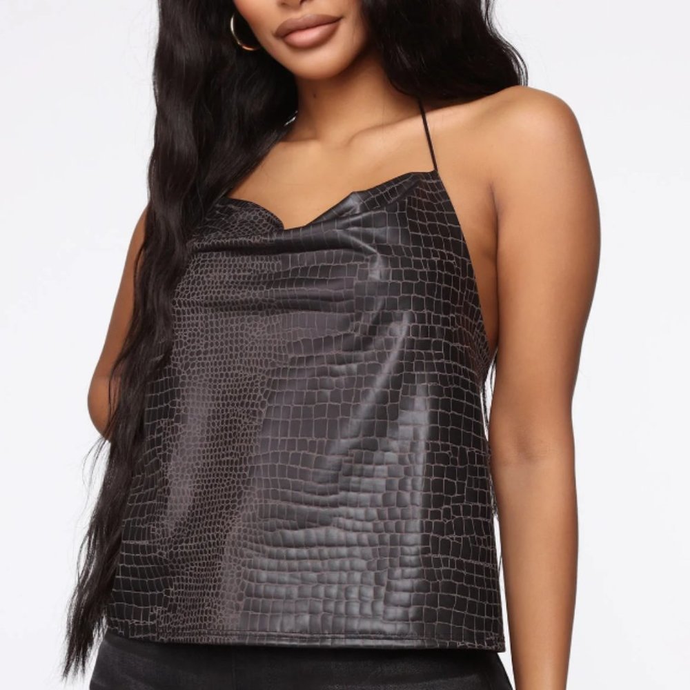 Fashion Nova Club It Up Halter Top